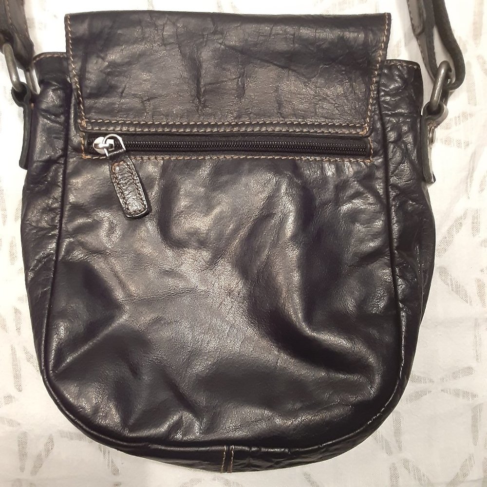 Jack Georges leather Voyager crossbody purse - Picture 3 of 8